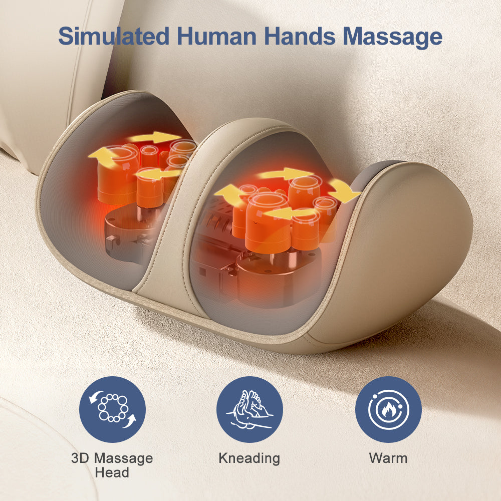 Shiatsu Foot Massager With Heat Kneading Calf Leg Arm Massage Relief