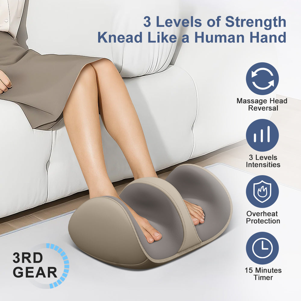 Shiatsu Foot Massager With Heat Kneading Calf Leg Arm Massage Relief